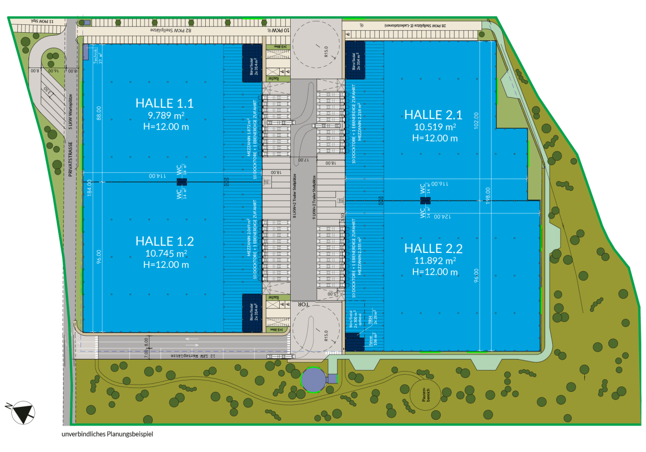 Warehouse and logistics property near Mannheim and Heidelberg_Floorplan